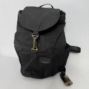 Loctote Heritage Mini Cinch Anti-Theft Lockable Backpack Drawstring Black Bag